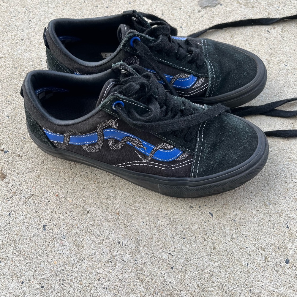 Kids Black and Blue Sneakers